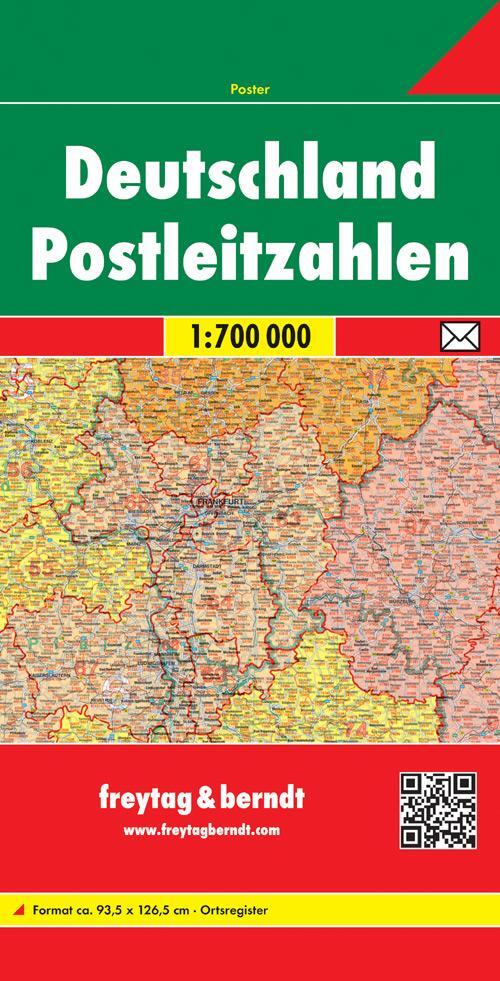 Cover: 9783707908954 | Deutschland 1 : 700 000. Postleitzahlenkarte | (Land-)Karte | Deutsch