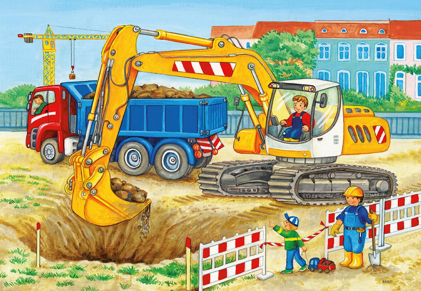 Bild: 4005556076161 | Baustelle und Bauernhof 2 x 12 Teile | Spiel | 07616 | Deutsch | 2018