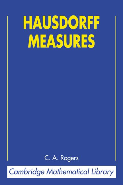 Cover: 9780521624916 | Hausdorff Measures | C. A. Rogers | Taschenbuch | Englisch | 2007