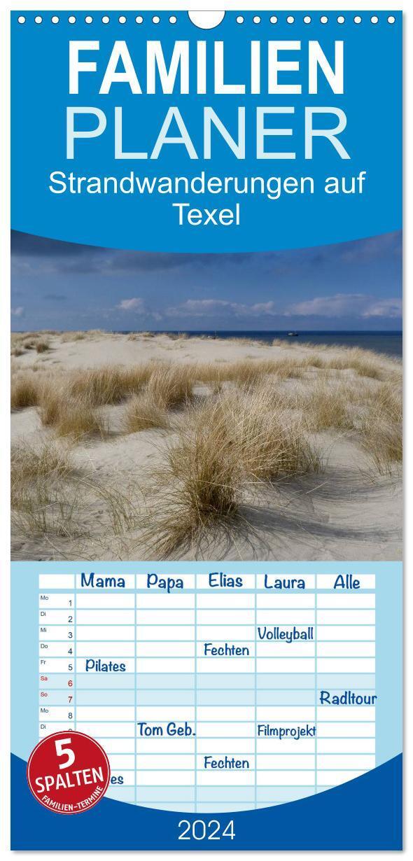 Cover: 9783383093111 | Familienplaner 2024 - Strandwanderungen auf Texel mit 5 Spalten...