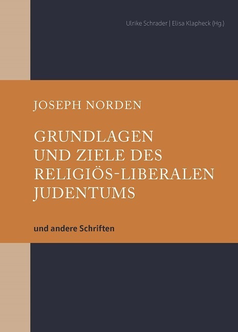 Cover: 9783955655792 | Grundlagen und Ziele des religiös-liberalen Judentums | Joseph Norden