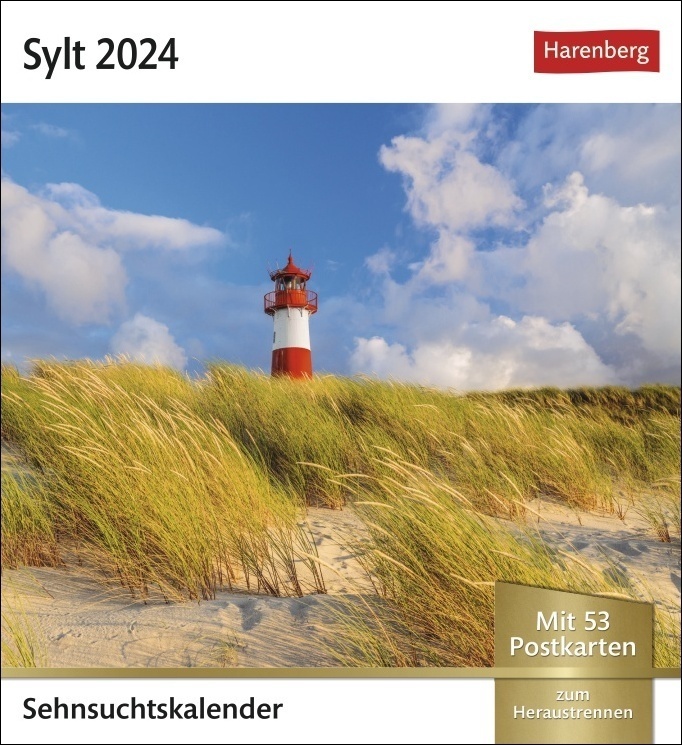 Cover: 9783840031120 | Sylt Sehnsuchtskalender 2024. Reise-Kalender mit 53 Postkarten voll...