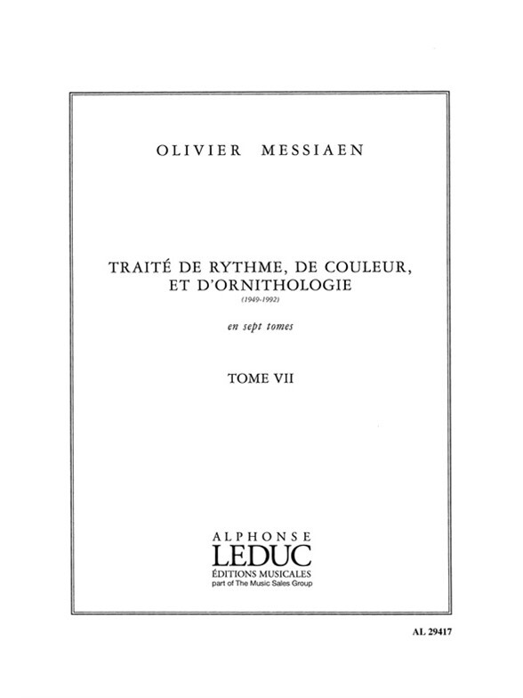 Cover: 9790046294174 | Traité de rythme de couleur et d'ornithologie vol.7 | Tome 7 | Buch