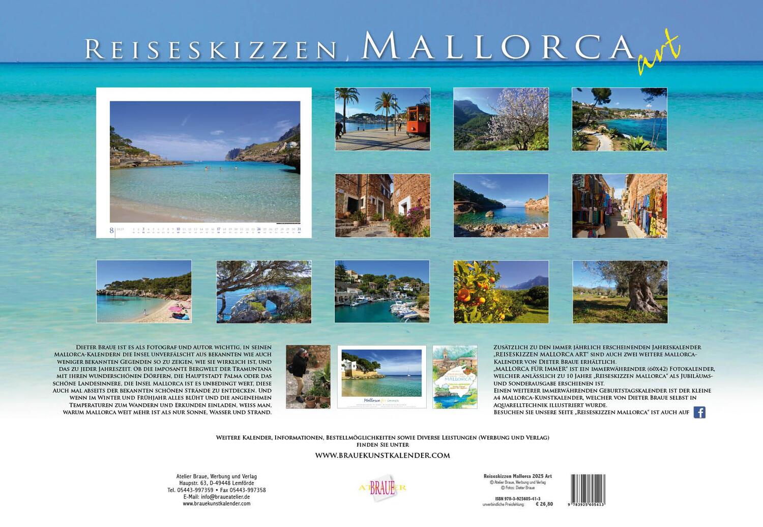 Bild: 9783925605413 | Reiseskizzen Mallorca 2025 ART | Mallorca`s Ansichten für Kenner