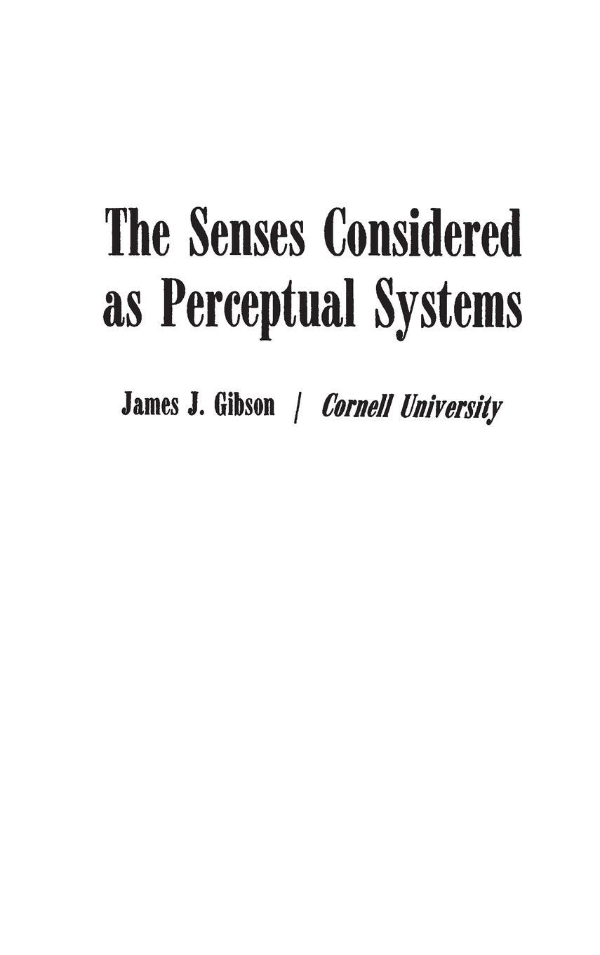 Cover: 9780313239618 | The Senses Considered as Perceptual Systems | James Gibson | Buch