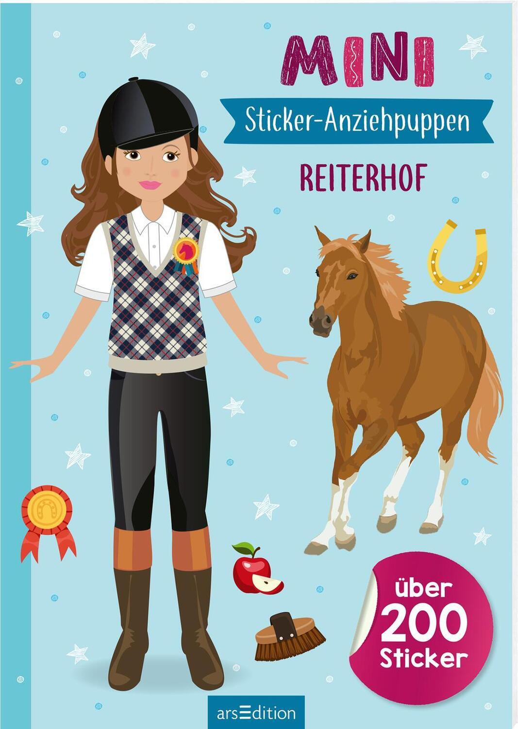 Cover: 9783845858043 | Mini-Sticker-Anziehpuppen - Reiterhof | Über 200 Sticker | Taschenbuch