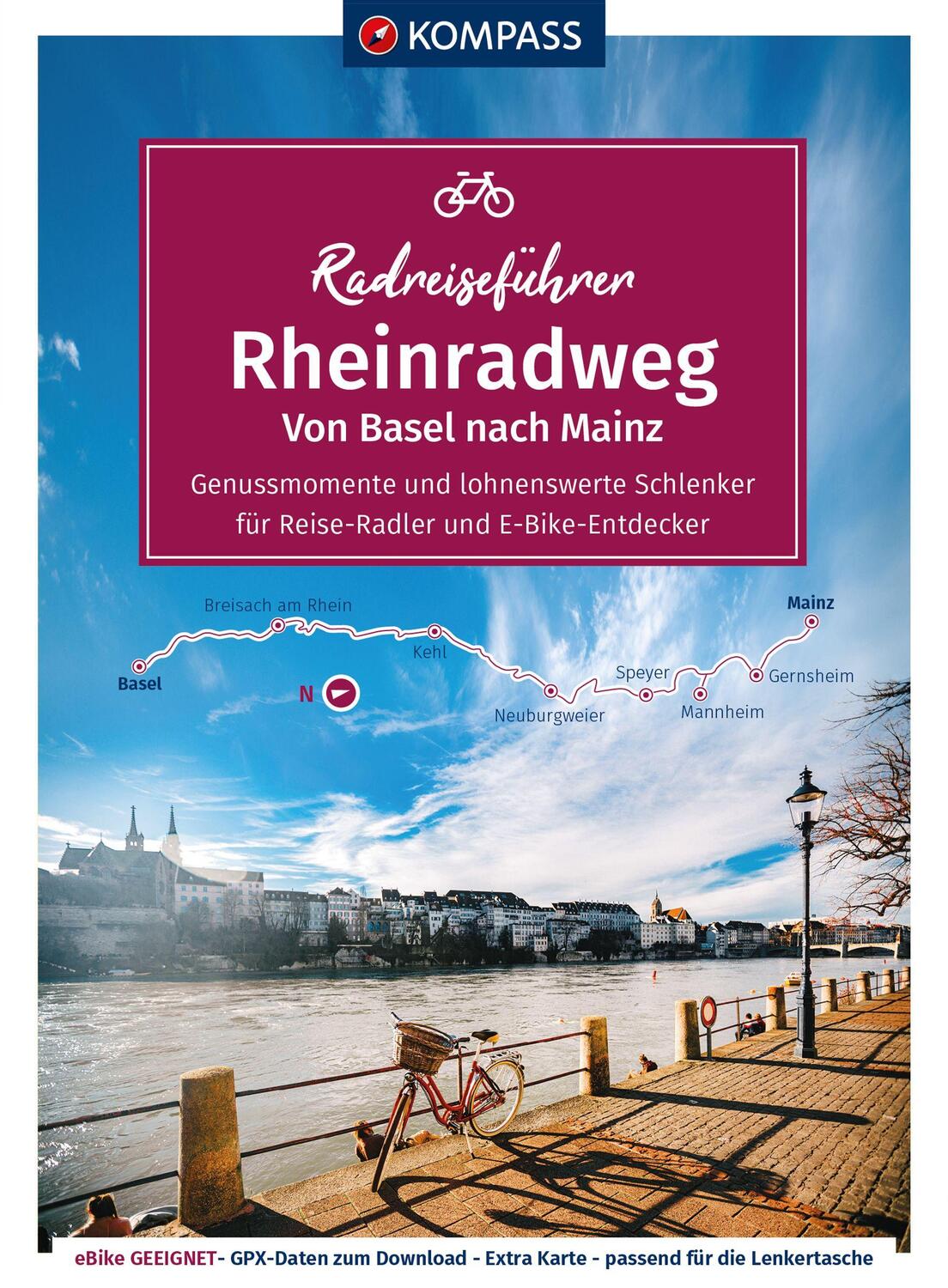 Cover: 9783991213239 | KOMPASS Radreiseführer Rheinradweg | KOMPASS-Karten GmbH | Taschenbuch