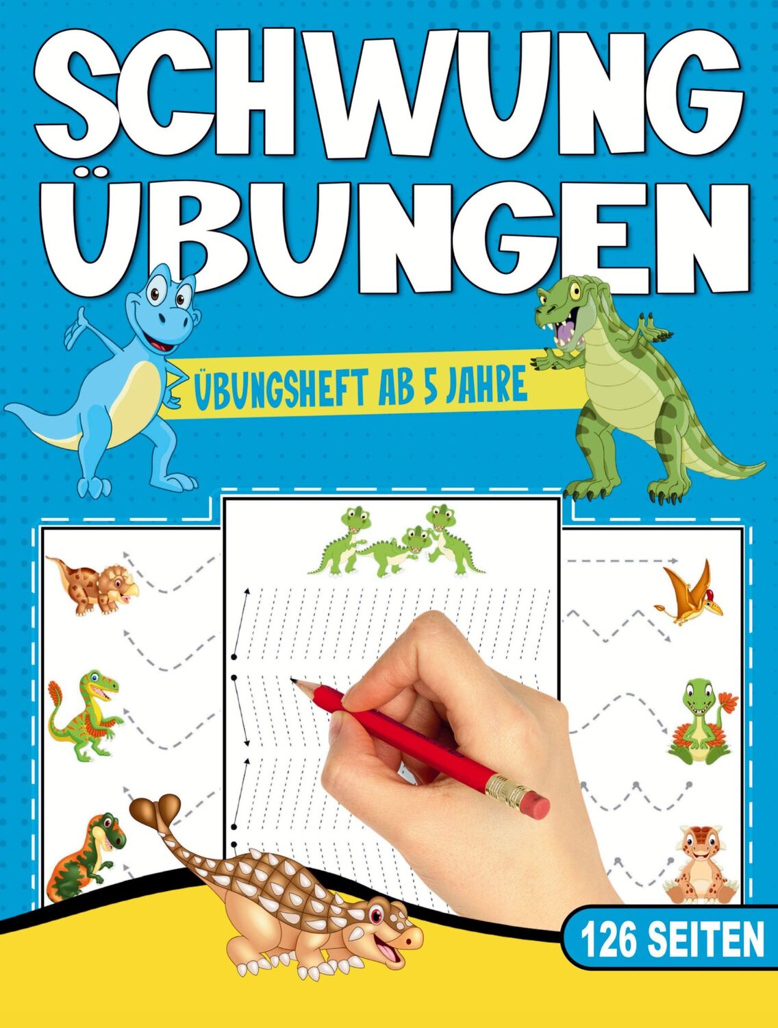 Cover: 9783347790216 | Schwungübungen Übungsheft - Das kindgerechte Dinosaurier Vorschulbuch.