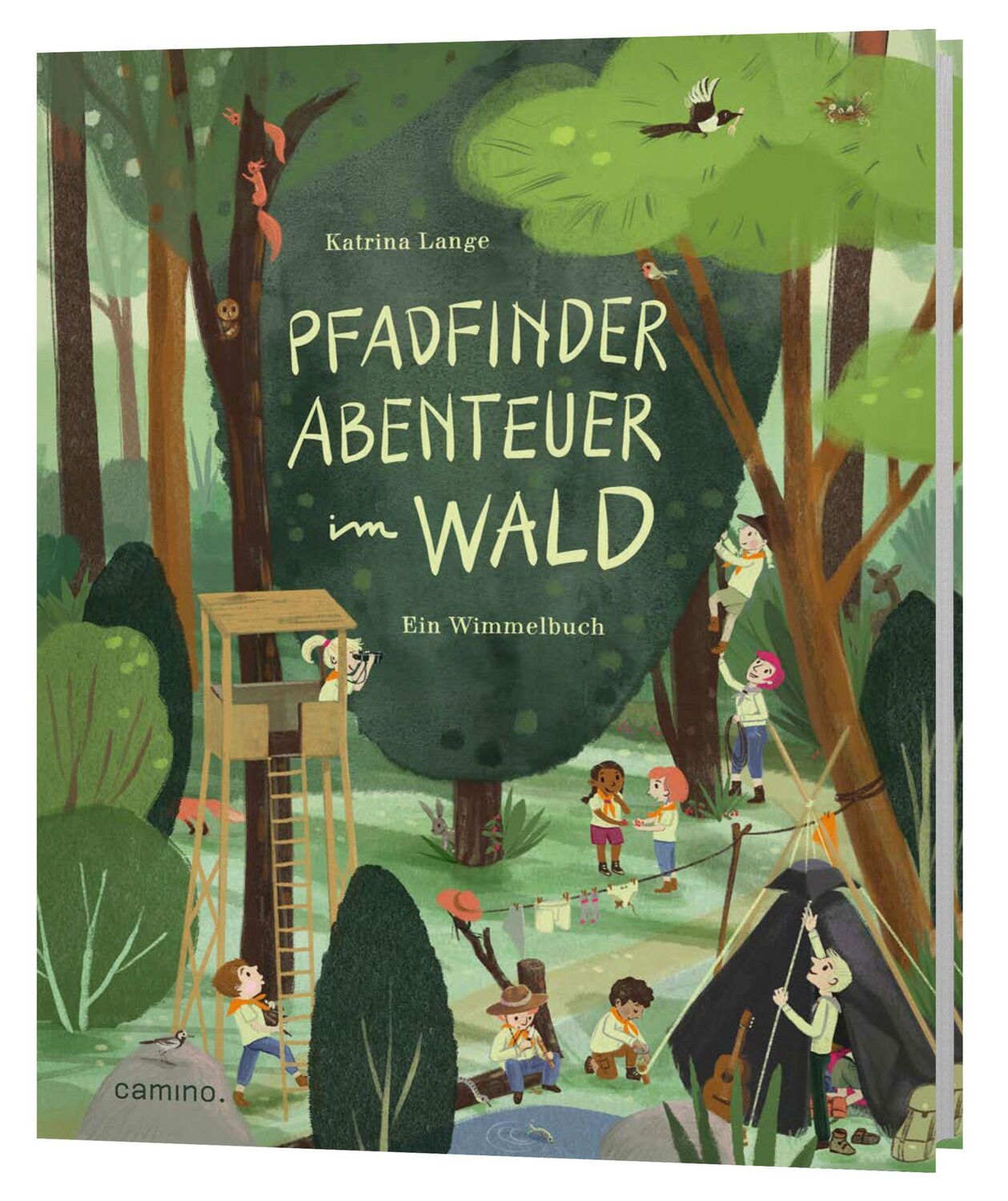 Cover: 9783961571796 | Pfadfinder Abenteuer im Wald | Ein Wimmelbuch | Katrina Lange | Buch