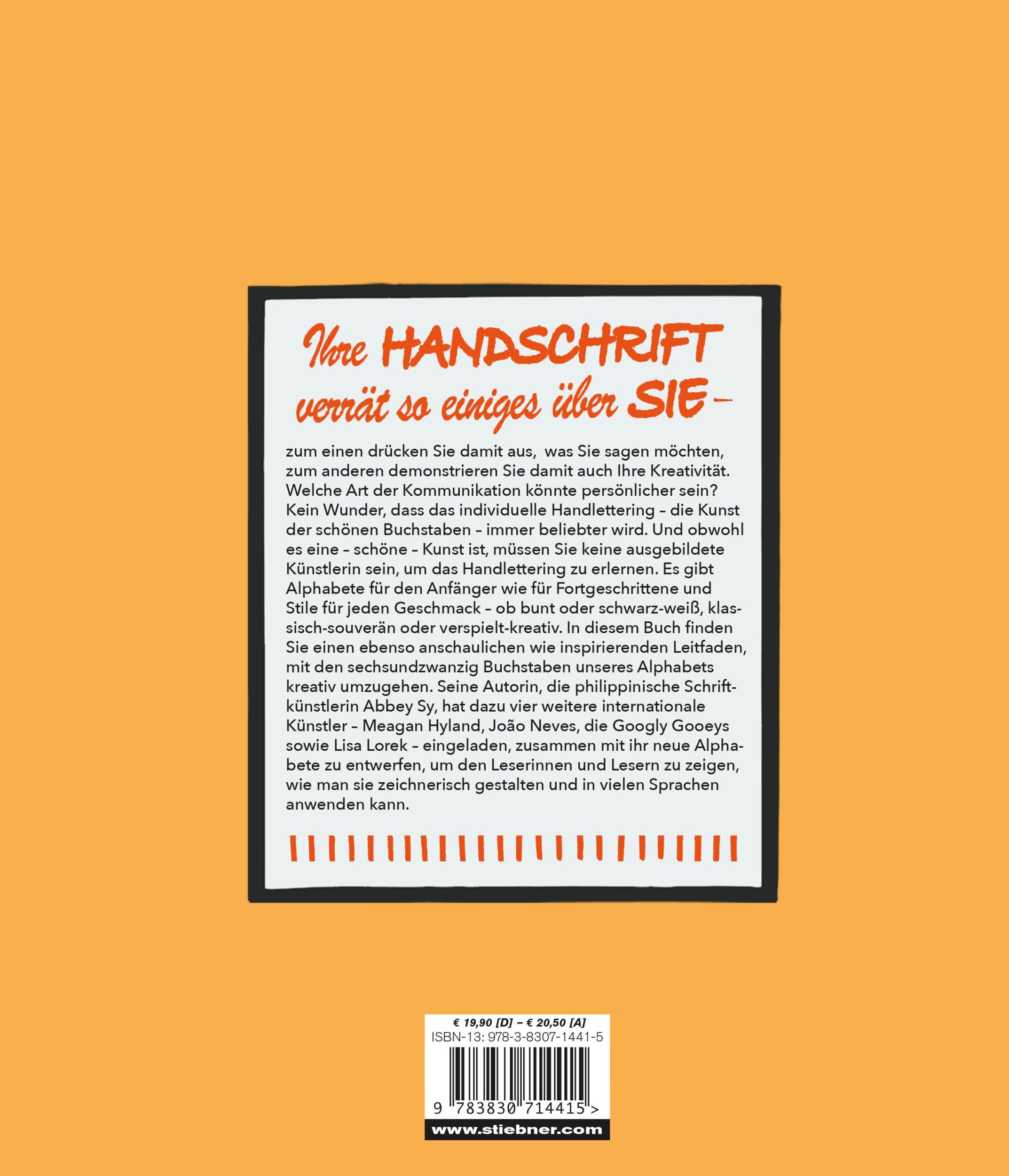 Rückseite: 9783830714415 | Hand Lettering A-Z | Abbey Sy | Taschenbuch | 128 S. | Deutsch | 2017