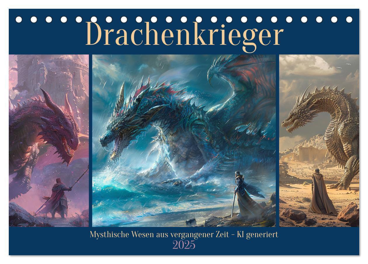 Cover: 9783383821455 | Drachenkrieger (Tischkalender 2025 DIN A5 quer), CALVENDO...