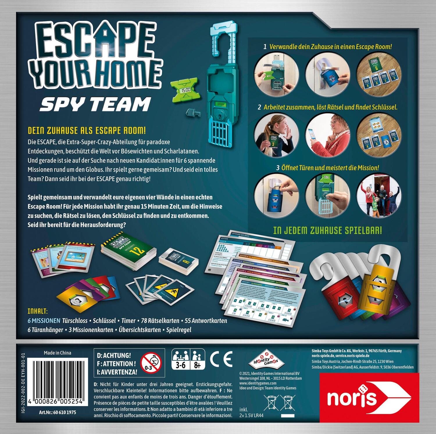 Bild: 4000826005254 | Escape your Home | Noris | Spiel | Escape Room | Deutsch | 2022
