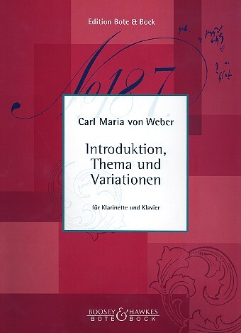 Cover: 9790202580431 | Introduktion, Thema Und Variationen | für Klarinette und Klavier