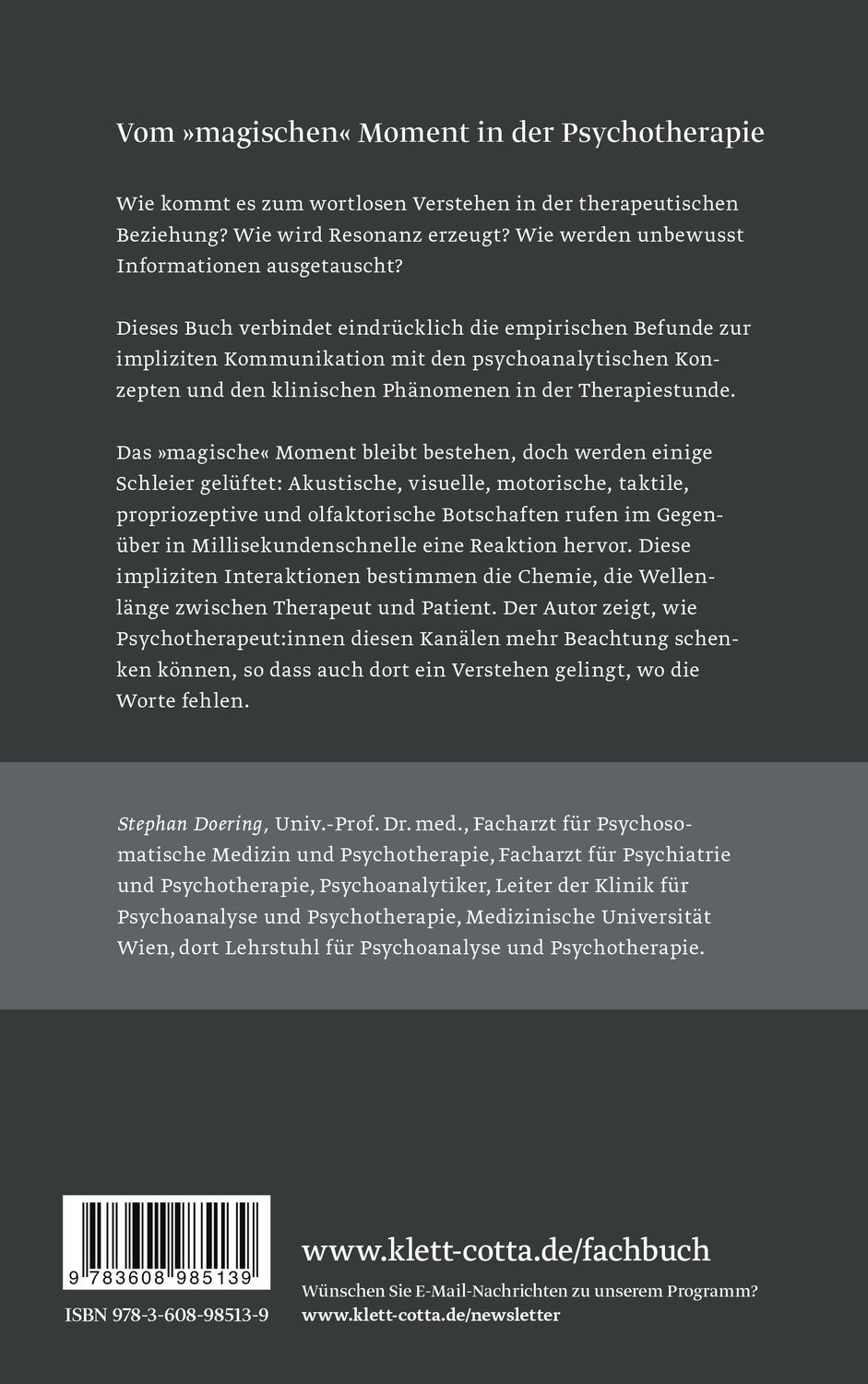 Rückseite: 9783608985139 | Resonanz - Begegnung - Verstehen | Stephan Doering | Buch | 240 S.