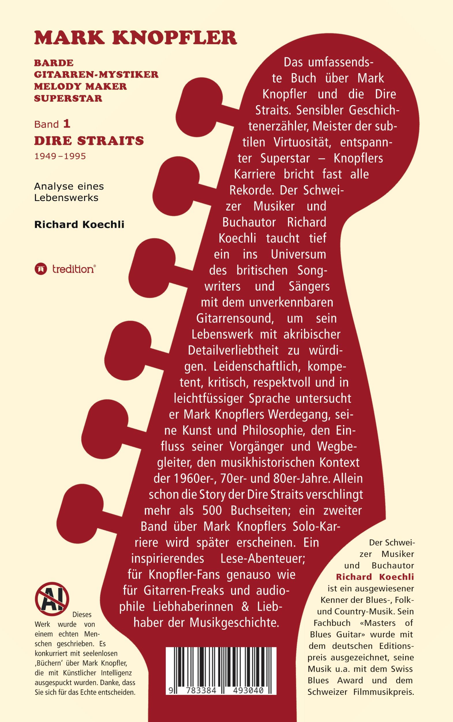 Rückseite: 9783384493040 | Mark Knopfler (Band 1, Dire Straits) - das 552 Seiten starke Buch!