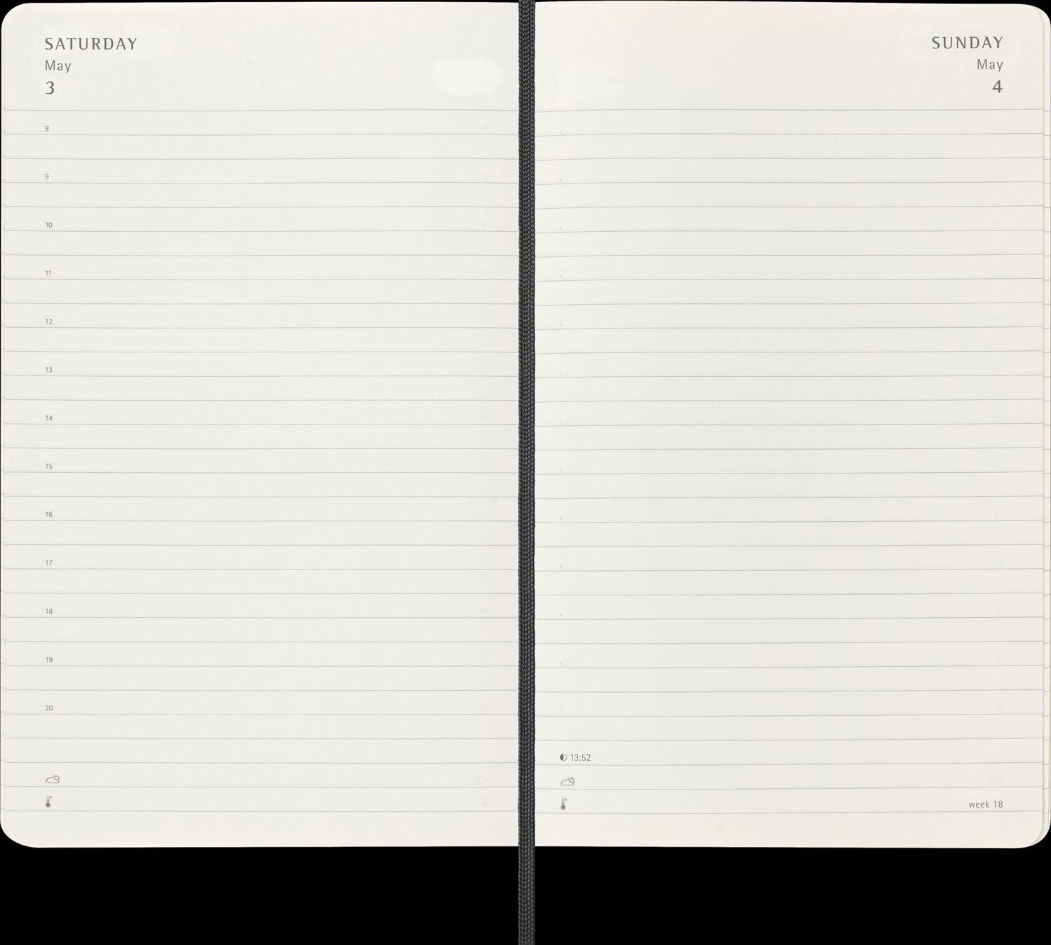 Bild: 8056999270544 | Moleskine 18 Monate Tagesnotizkalender 2024/2025, L/A5, Weicher...