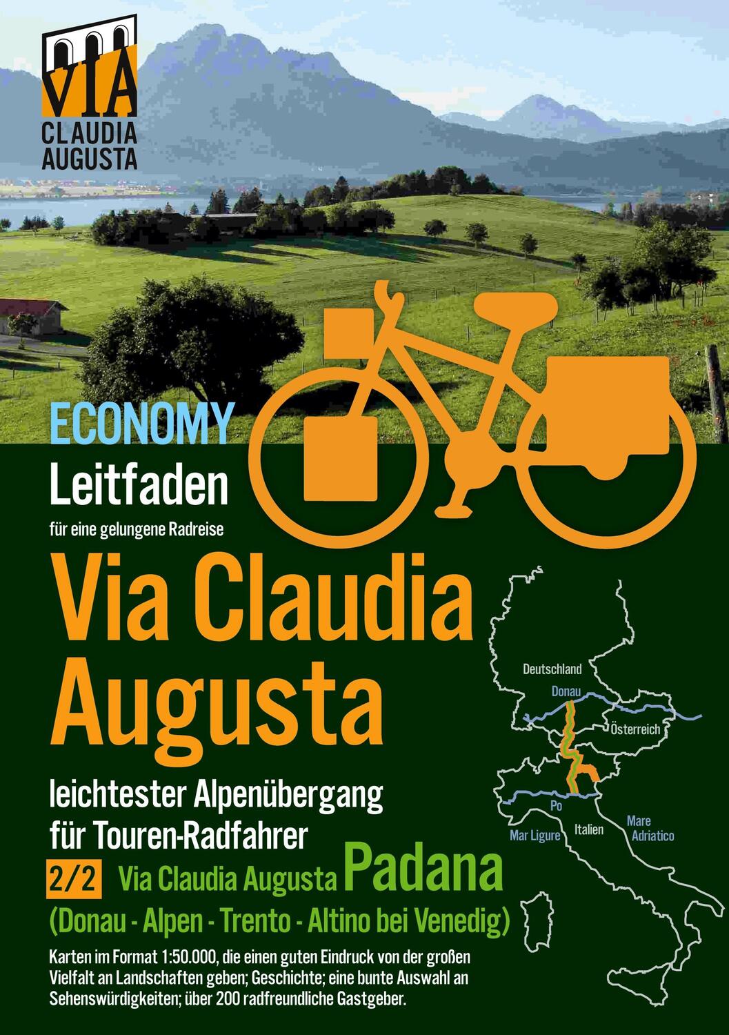 Cover: 9783751959506 | Rad-Route Via Claudia Augusta 2/2 "Padana" Economy | Tschaikner | Buch