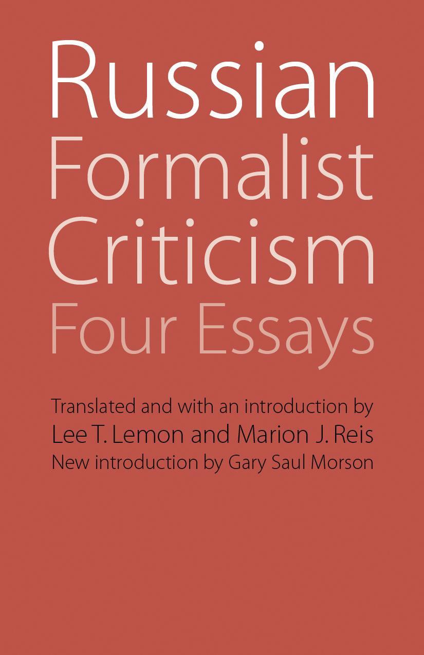 Cover: 9780803239982 | Russian Formalist Criticism: Four Essays, Second Edition | Taschenbuch