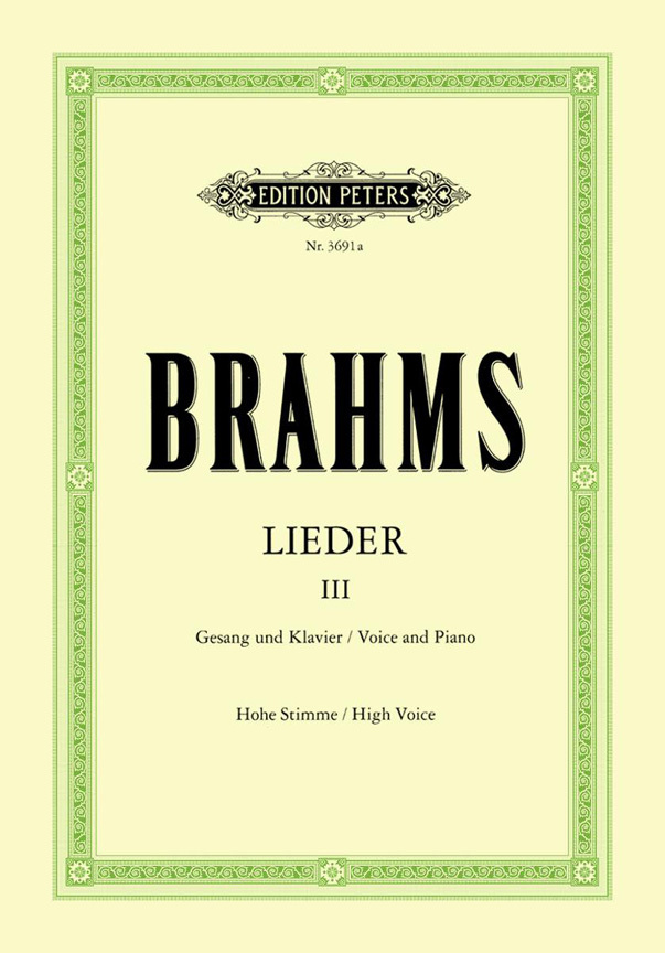 Cover: 9790014017620 | Lieder Vol.3: 65 Songs | Johannes Brahms | Buch | Edition Peters
