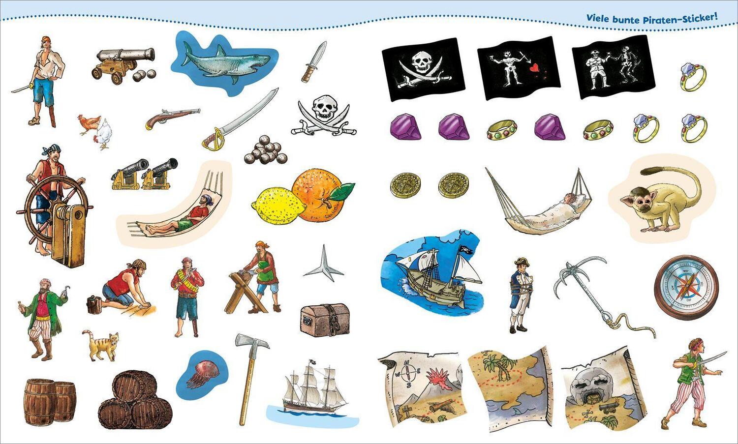 Bild: 9783788619961 | WAS IST WAS Junior Mitmach-Heft Piraten | Spiele, Rätsel, Sticker