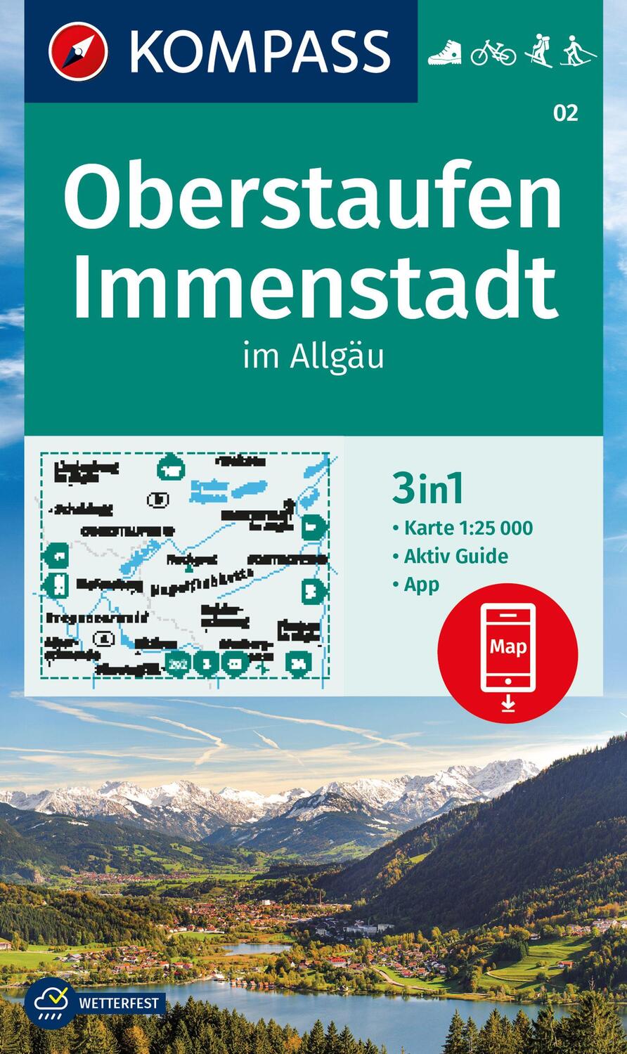 Cover: 9783991214717 | KOMPASS Wanderkarte 02 Oberstaufen, Immenstadt im Allgäu 1:25.000