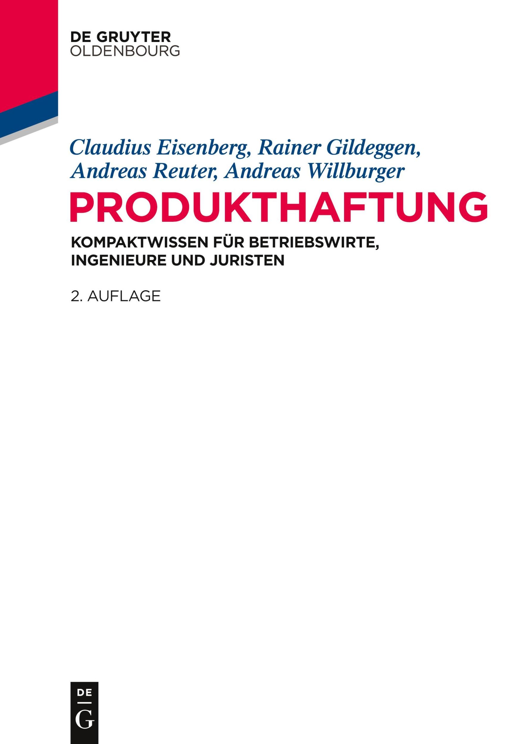 Cover: 9783486713244 | Produkthaftung | Claudius Eisenberg (u. a.) | Taschenbuch | XVII