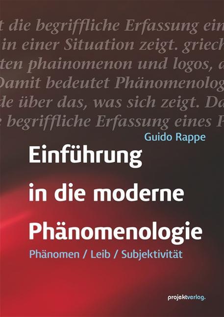 Einführung in die moderne Phänomenologie - Rappe, Guido