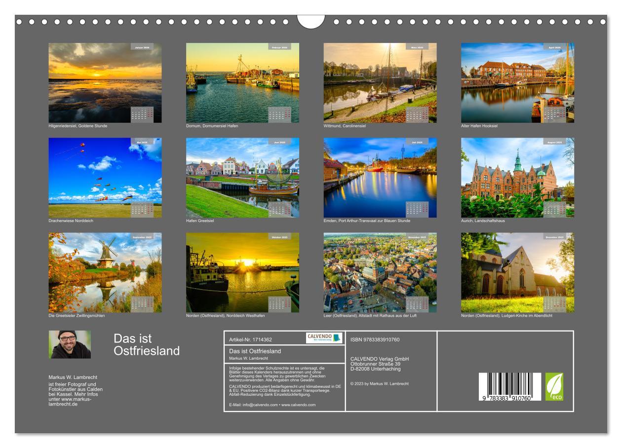 Bild: 9783383910760 | Das ist Ostfriesland (Wandkalender 2025 DIN A3 quer), CALVENDO...