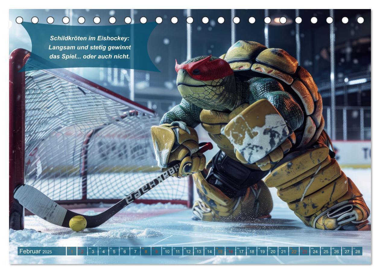 Bild: 9783457160756 | Der tierisch lustige Eishockey Kalender (Tischkalender 2025 DIN A5...