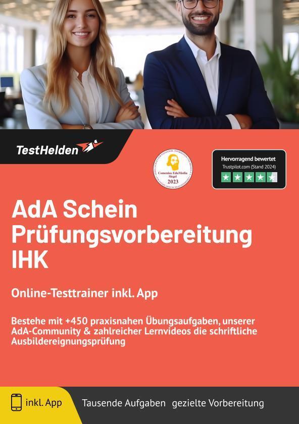 Cover: 9783988172280 | AdA Schein Prüfungsvorbereitung IHK: Online-Testtrainer inkl. App...