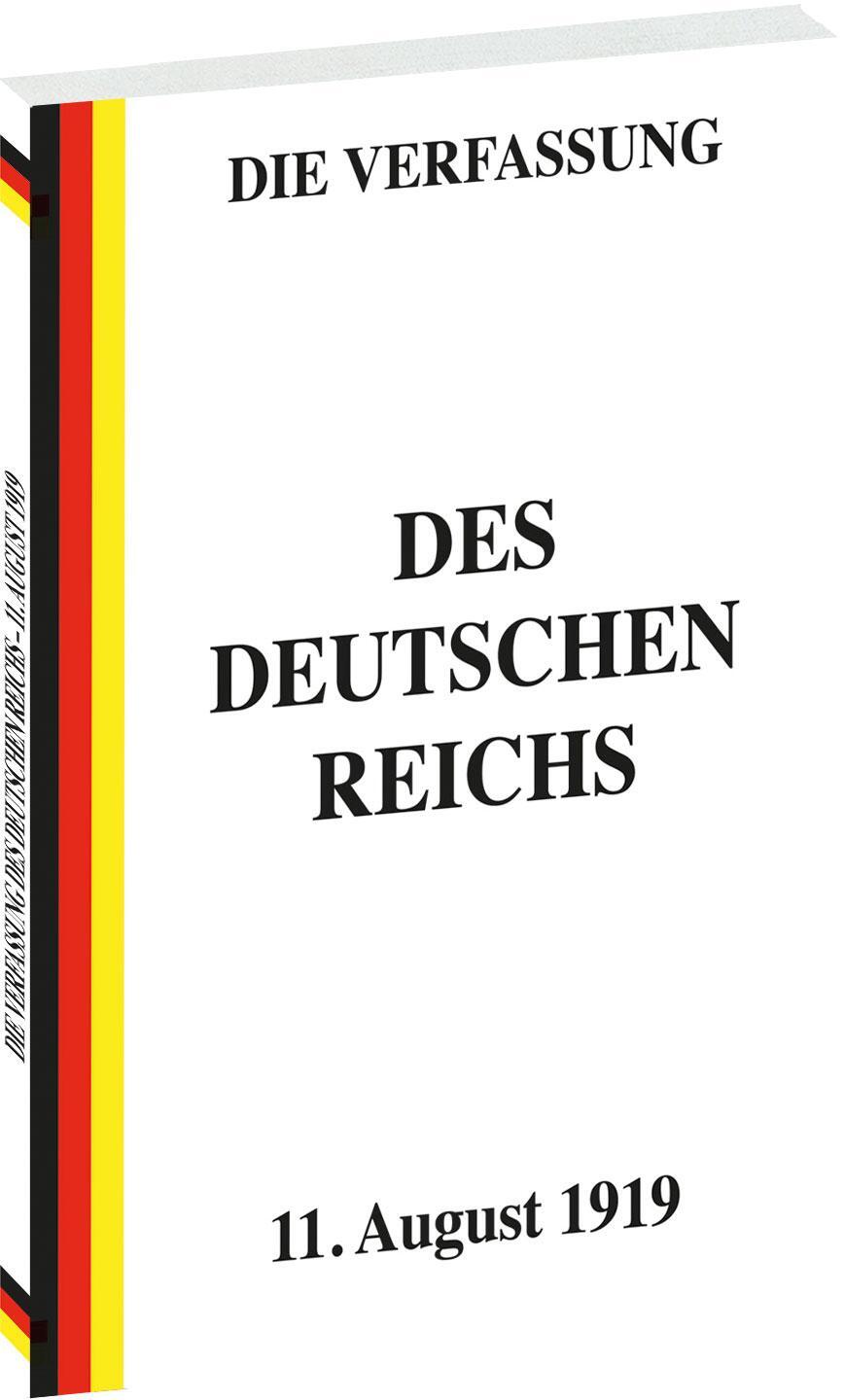 Cover: 9783959667463 | VERFASSUNG des Deutschen Reichs vom 11. August 1919 | Taschenbuch