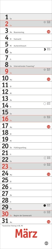 Bild: 9783756406364 | Langplaner mini, rot 2025 | Kalender | Spiralbindung | 13 S. | Deutsch