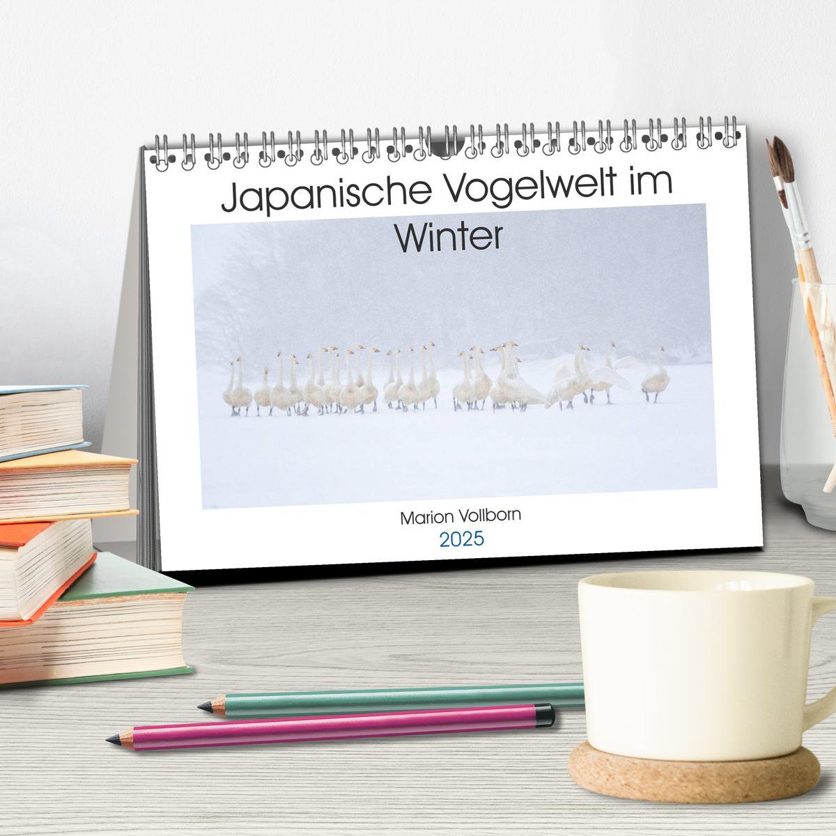 Bild: 9783435292103 | Japanische Vogelwelt im Winter (Tischkalender 2025 DIN A5 quer),...