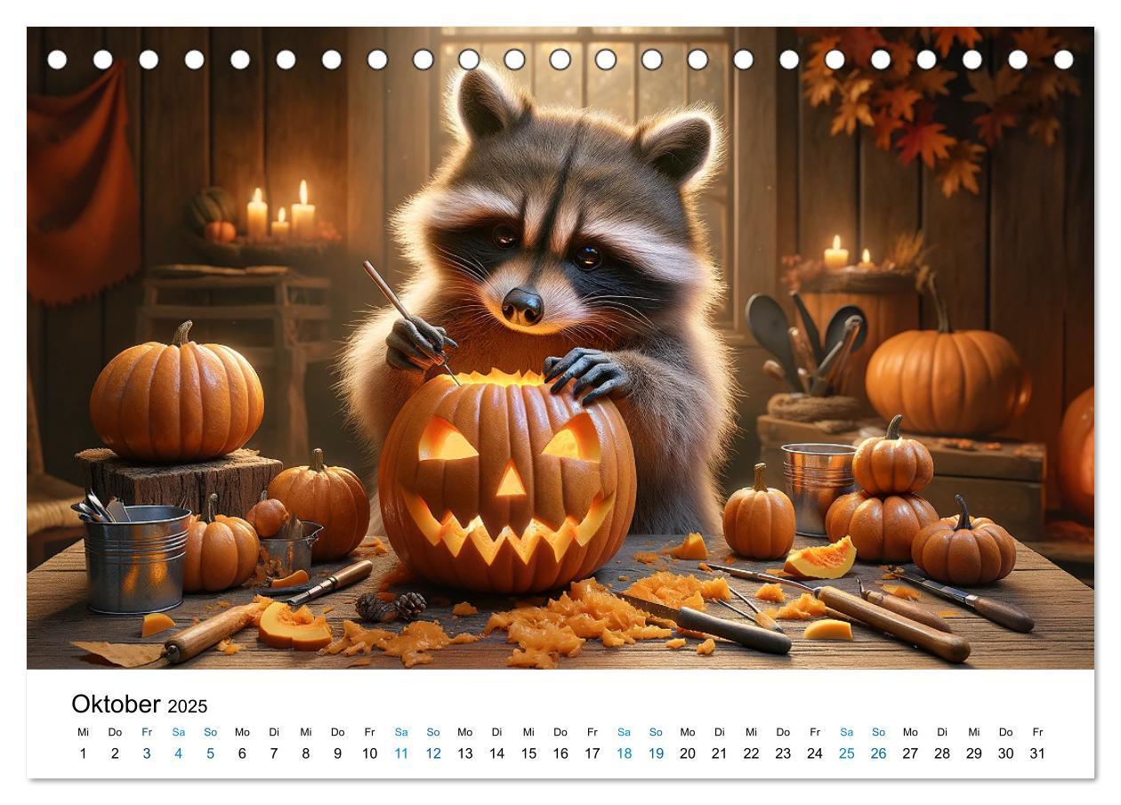 Bild: 9783383775383 | Lustige Waschbären (Tischkalender 2025 DIN A5 quer), CALVENDO...