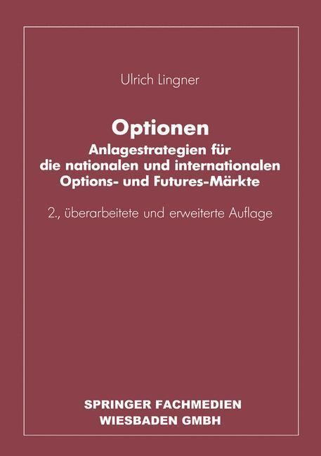 Cover: 9783663198185 | Optionen | Ulrich Lingner | Taschenbuch | Paperback | XVIII | Deutsch