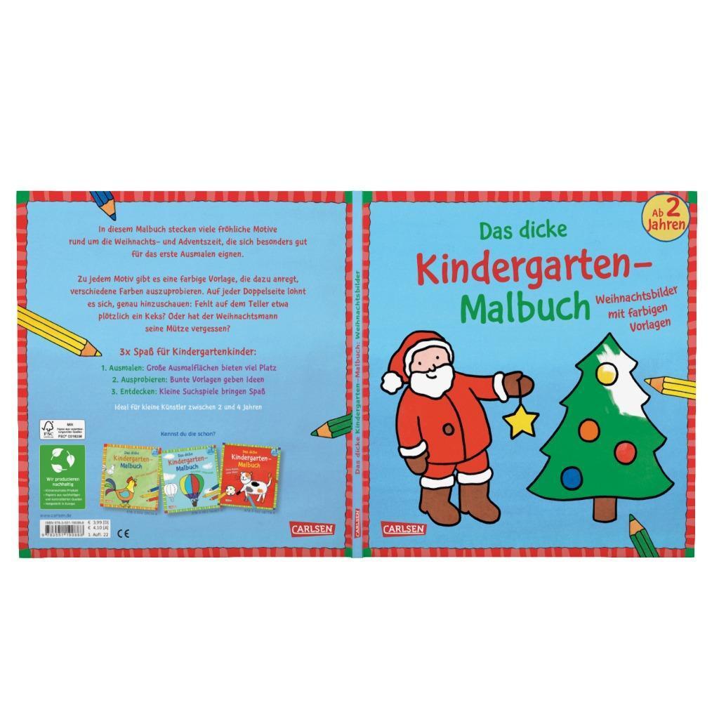 Bild: 9783551190888 | Das dicke Kindergarten-Malbuch Weihnachten | Taschenbuch | Deutsch