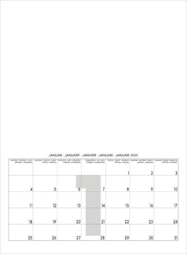 Bild: 9783931282110 | Mini White 2025  Blanko Mini A4 Format | Baback Haschemi | Kalender