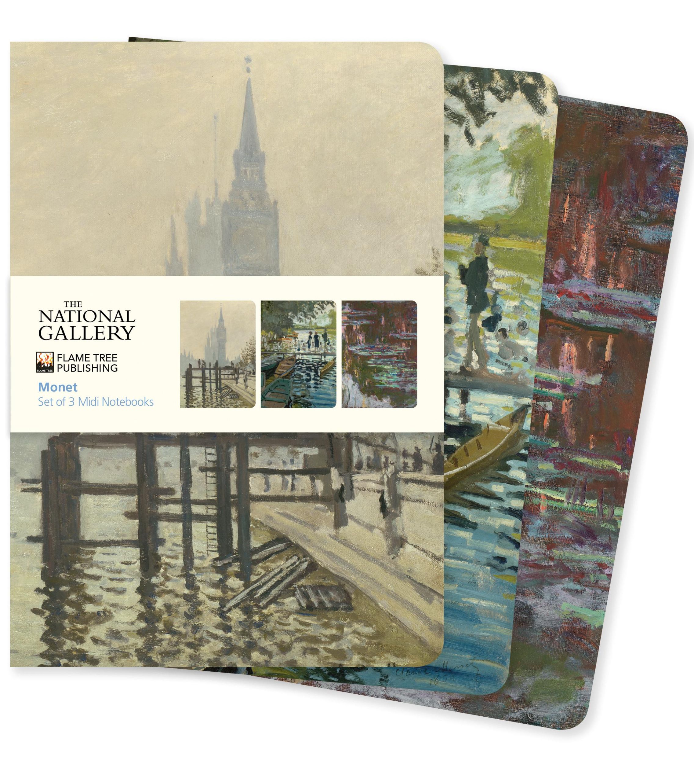 Cover: 9781804179222 | National Gallery: Monet Set of 3 MIDI Notebooks | Publishing | Buch