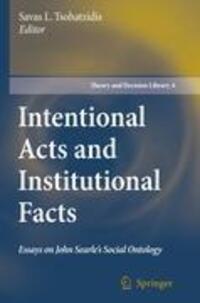 Cover: 9789048175376 | Intentional Acts and Institutional Facts | Savas L. Tsohatzidis | Buch