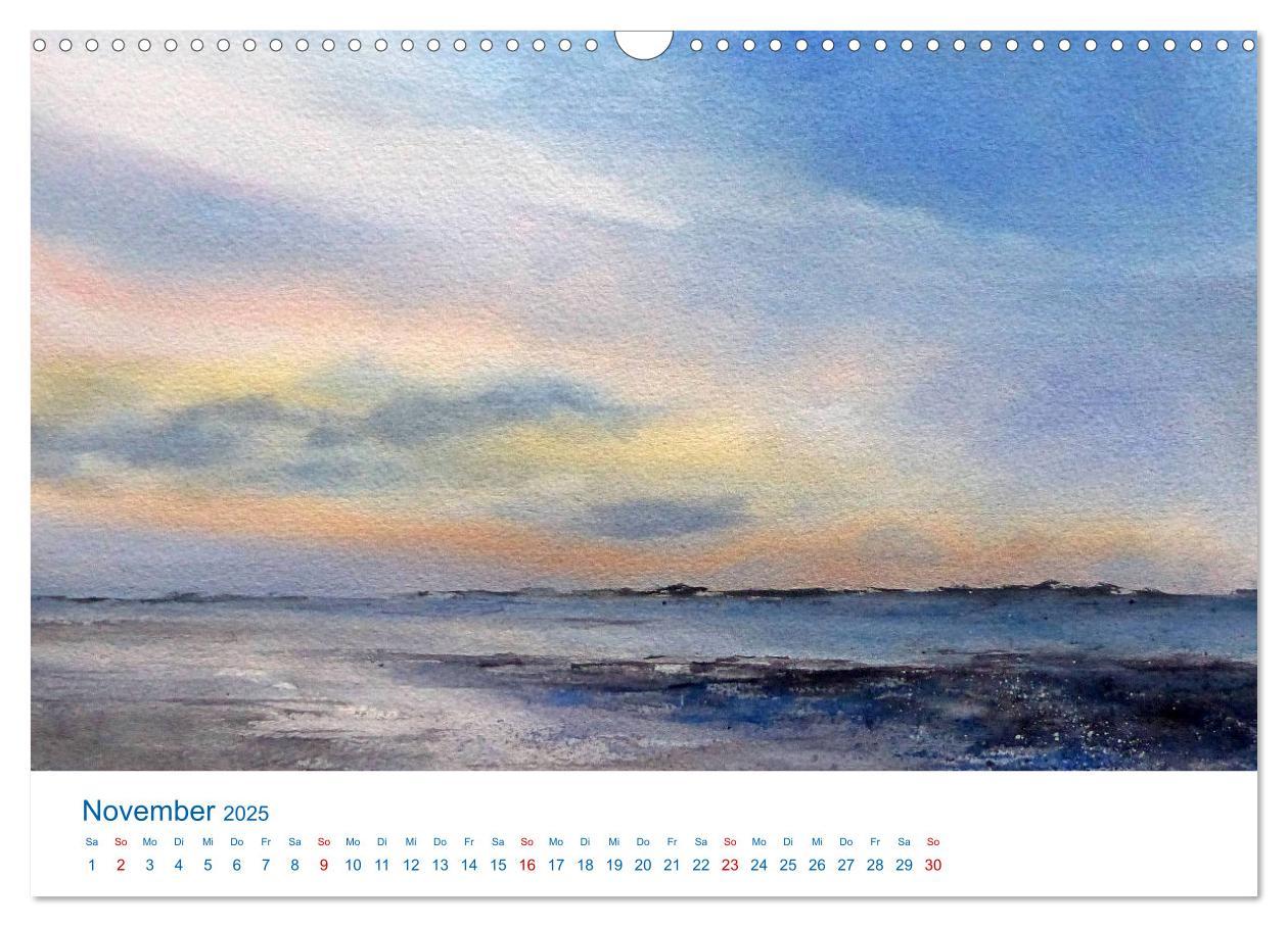 Bild: 9783457146668 | Föhr - Aquarelle (Wandkalender 2025 DIN A3 quer), CALVENDO...