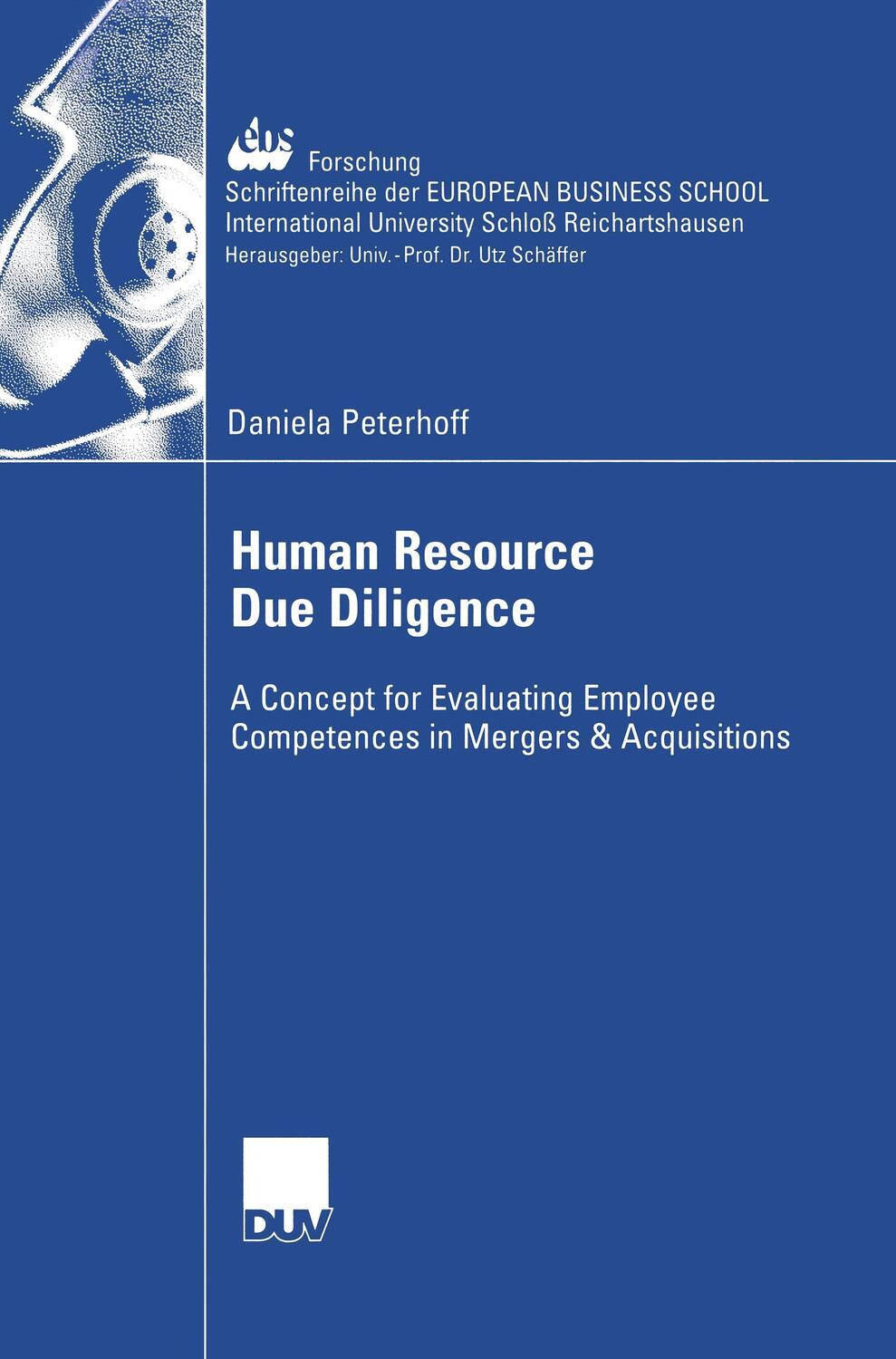 Cover: 9783835001251 | Human Resource Due Diligence | Daniela Peterhoff | Taschenbuch | xvii