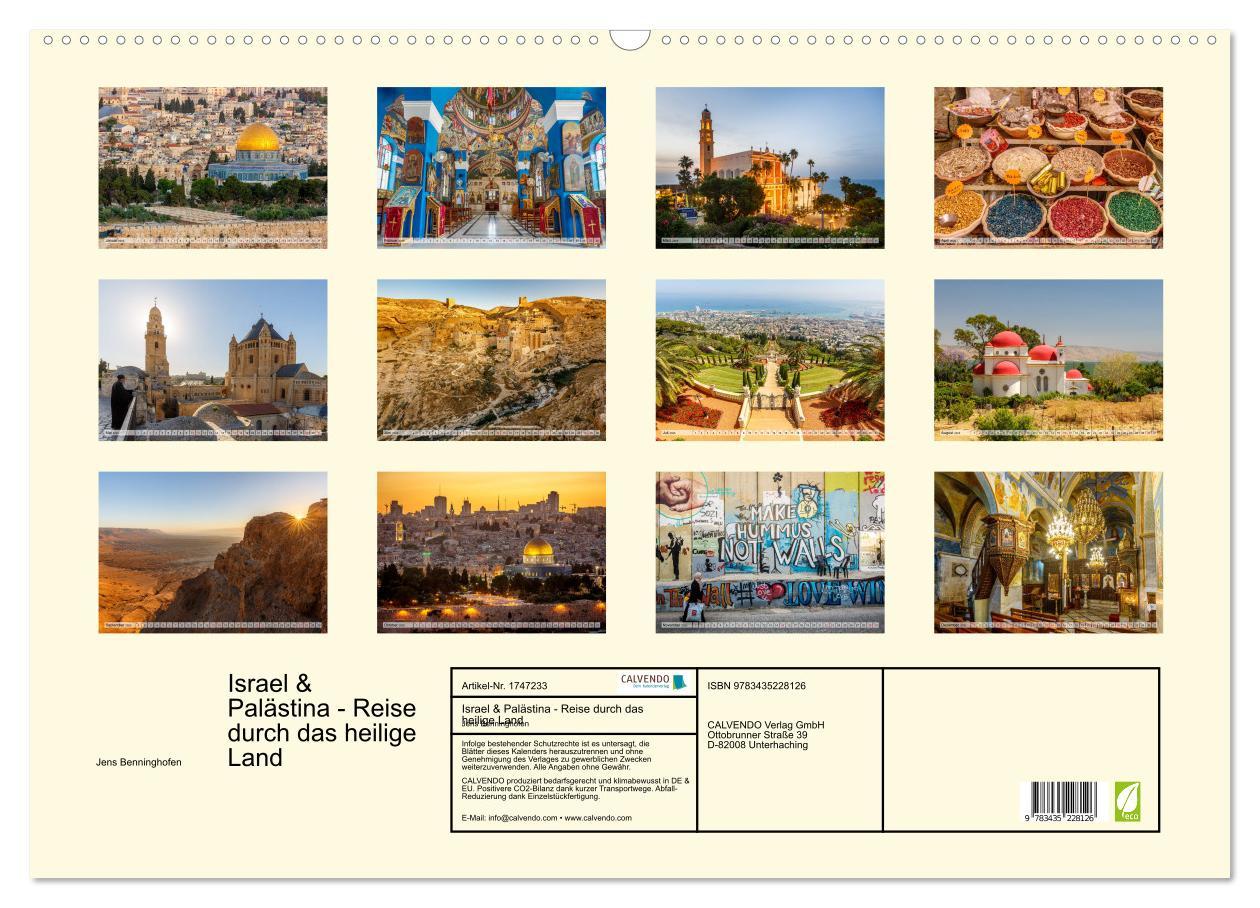 Bild: 9783435228126 | Israel &amp; Palästina - Reise durch das heilige Land (Wandkalender...