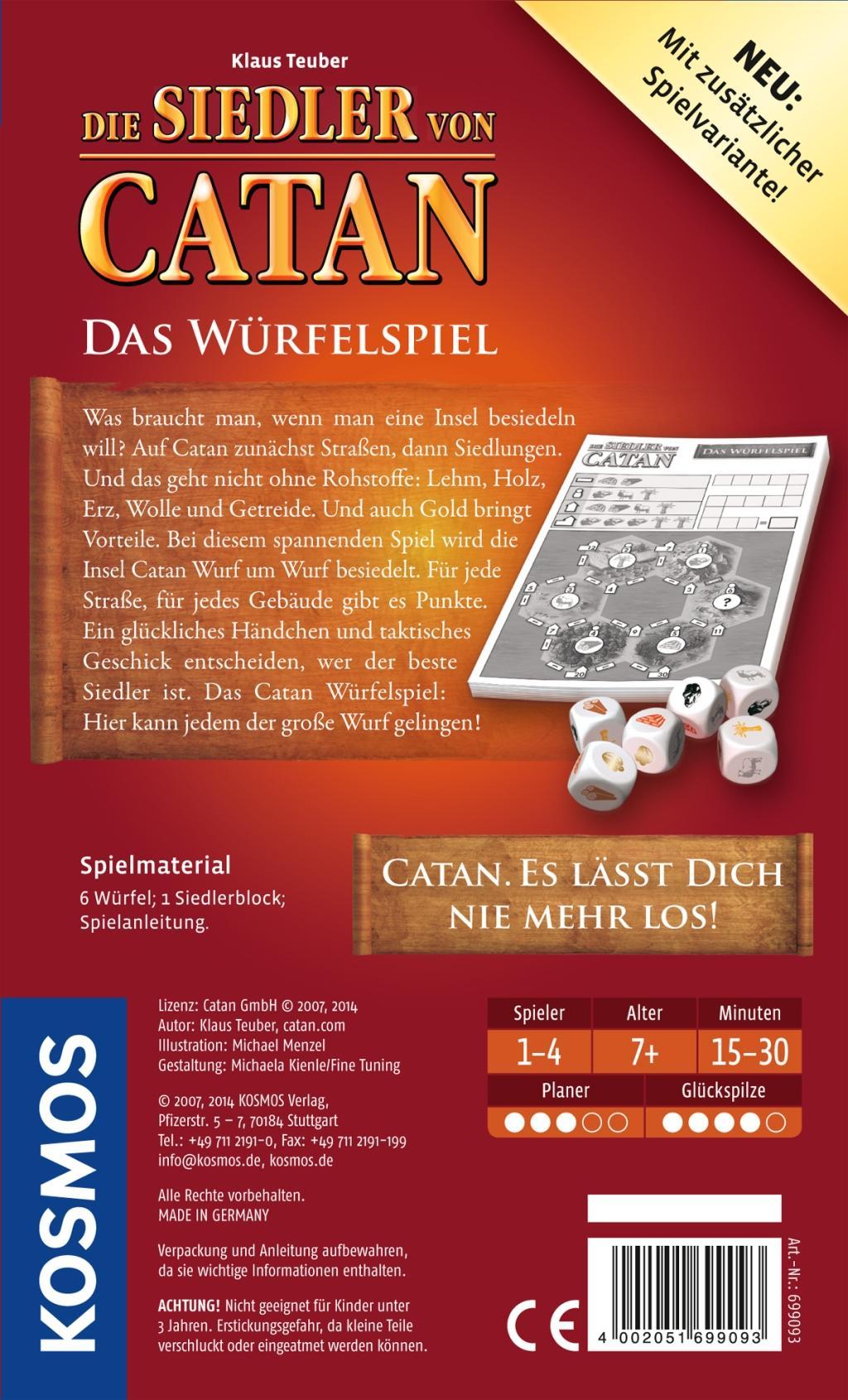 Bild: 4002051699093 | Die Siedler von Catan - Das Würfelspiel | Klaus Teuber | Spiel | 2014