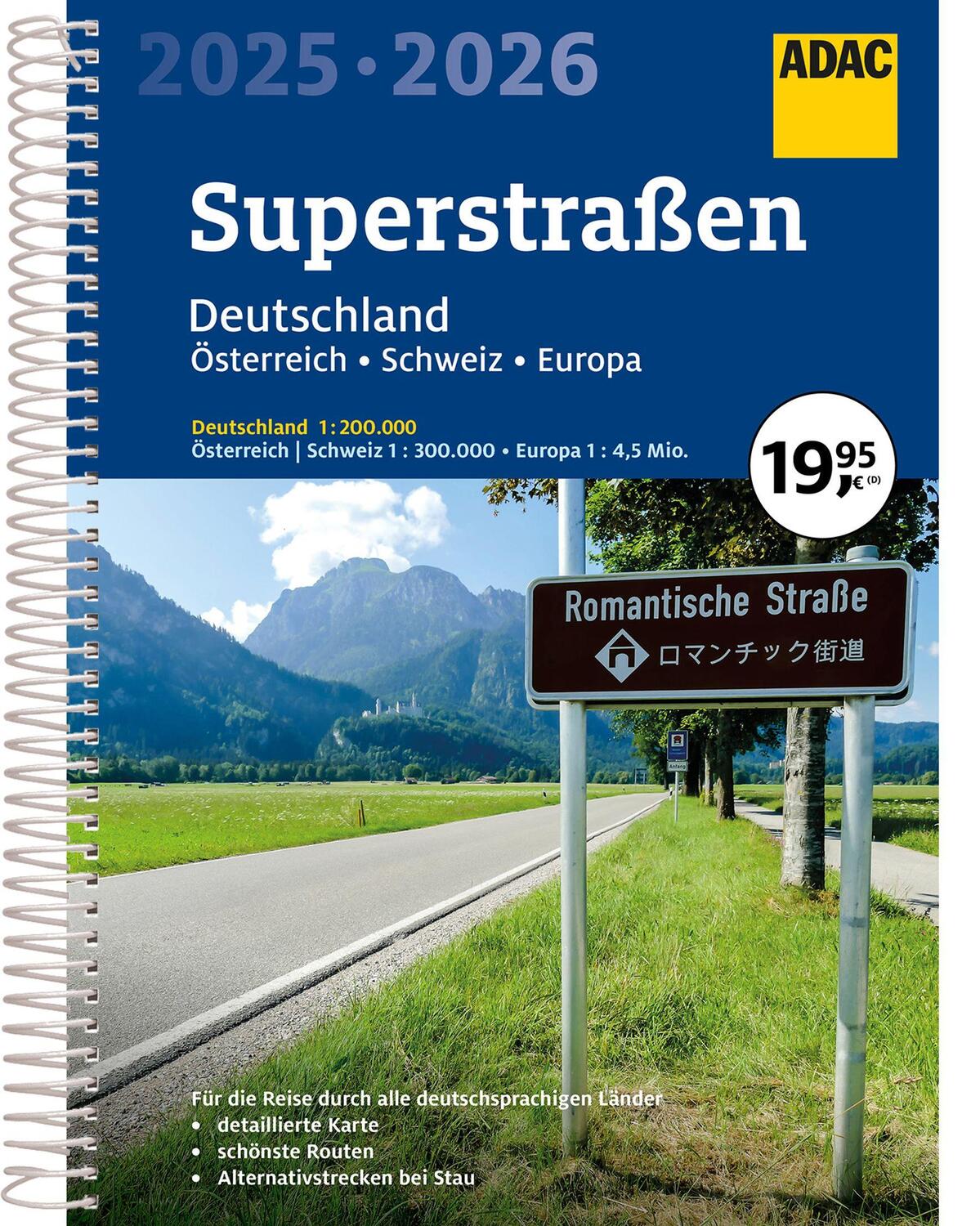 Cover: 9783826423611 | ADAC Superstraßen Autoatlas 2025/2026 Deutschland 1:200.000,...