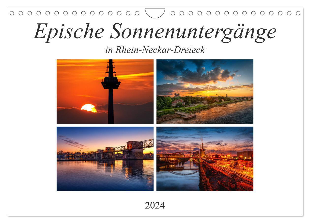 Cover: 9783675675100 | Epische Sonnenuntergänge im Rhein-Neckar-Kreis (Wandkalender 2024...