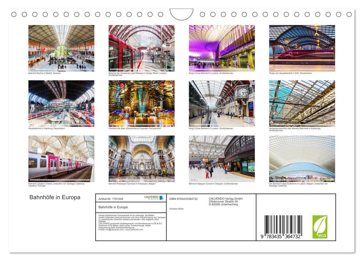 Bild: 9783435364732 | Bahnhöfe in Europa (Wandkalender 2025 DIN A4 quer), CALVENDO...