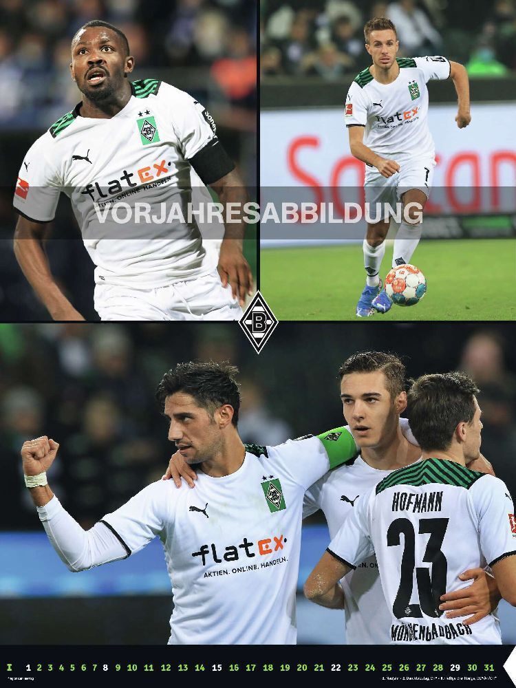 Bild: 4002725987471 | Borussia Mönchengladbach 2024 - Wandkalender XL - Fußballkalender -...