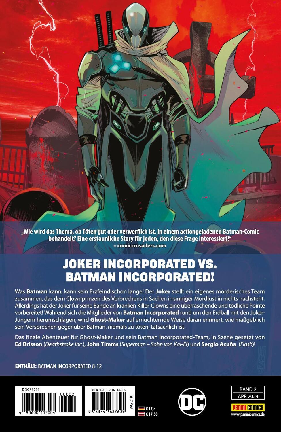 Rückseite: 9783741637605 | Batman Incorporated | Bd. 2: Joker Incorporated | Ed Brisson (u. a.)