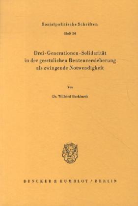 Cover: 9783428058761 | Drei-Generationen-Solidarität in der gesetzlichen...