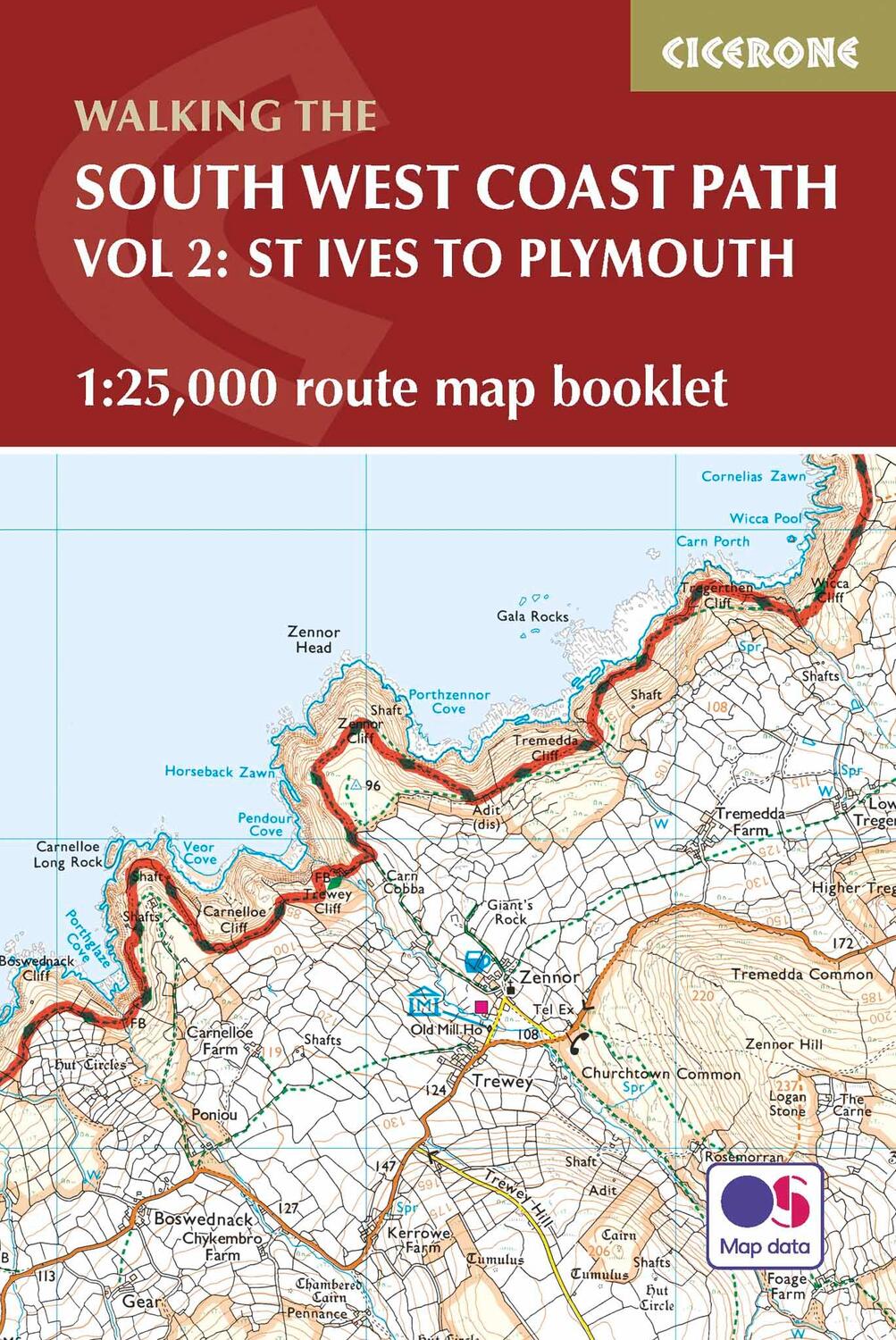 Cover: 9781852849375 | South West Coast Path Map Booklet - Vol 2: St Ives to Plymouth | Buch